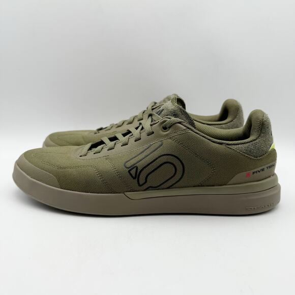 Five Ten Mens Sleuth DLX Canvas Sneakers US 8 Fr 41 1/3 Green Leather NIB main image 11